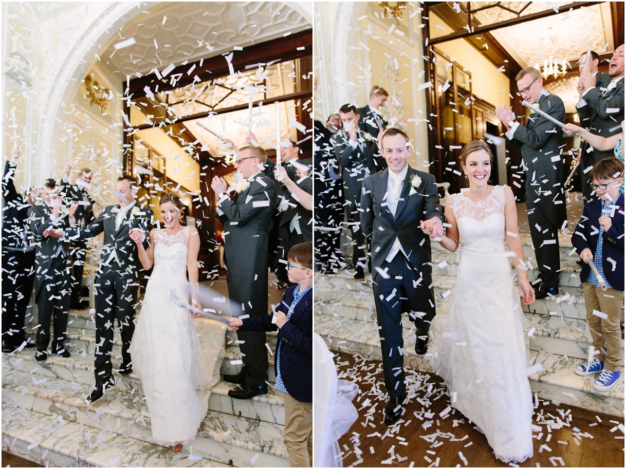 confetti-canon-wedding-dining-room-entrance