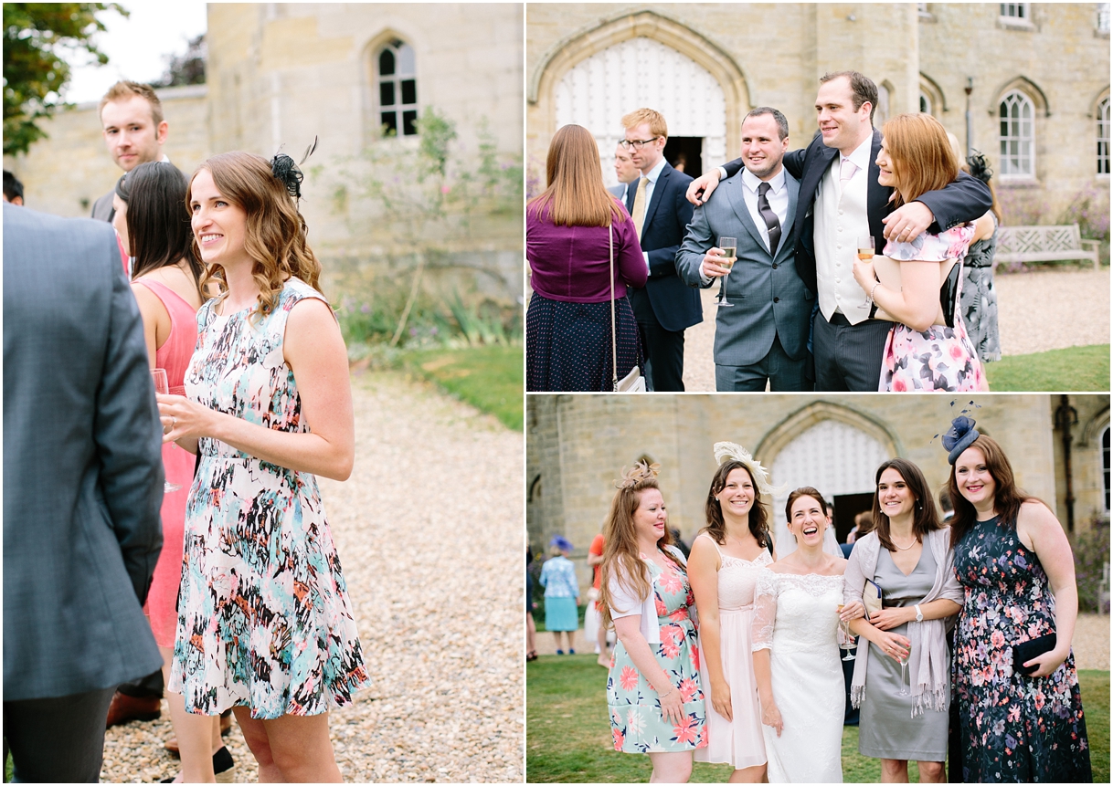 Wedding guests at Chiddingstone Castle