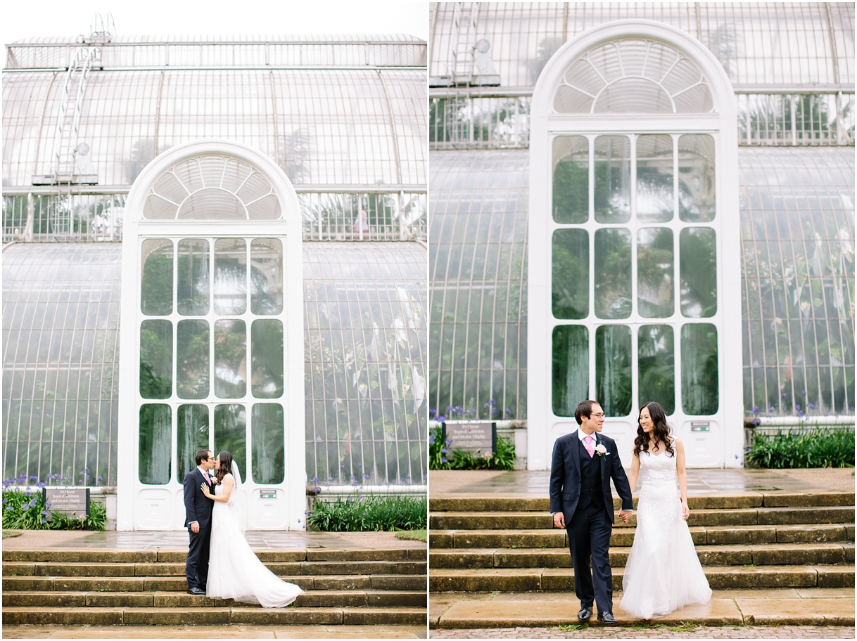Romantic photography at Kew Gardens wedding