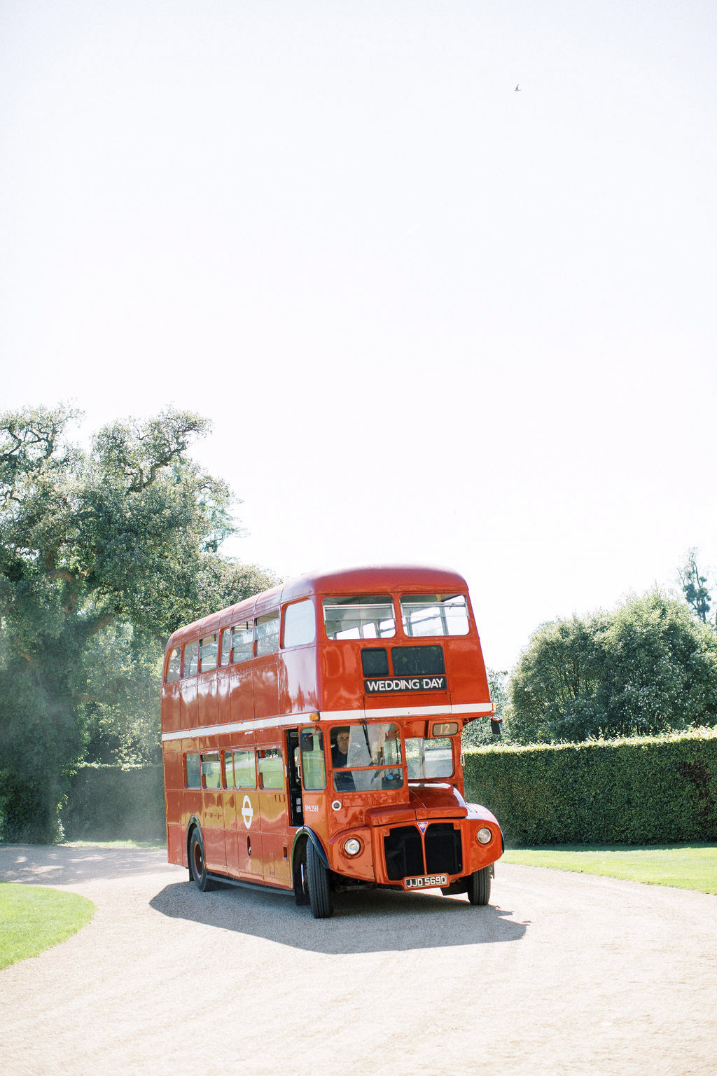 wedding bus at Goodwood House