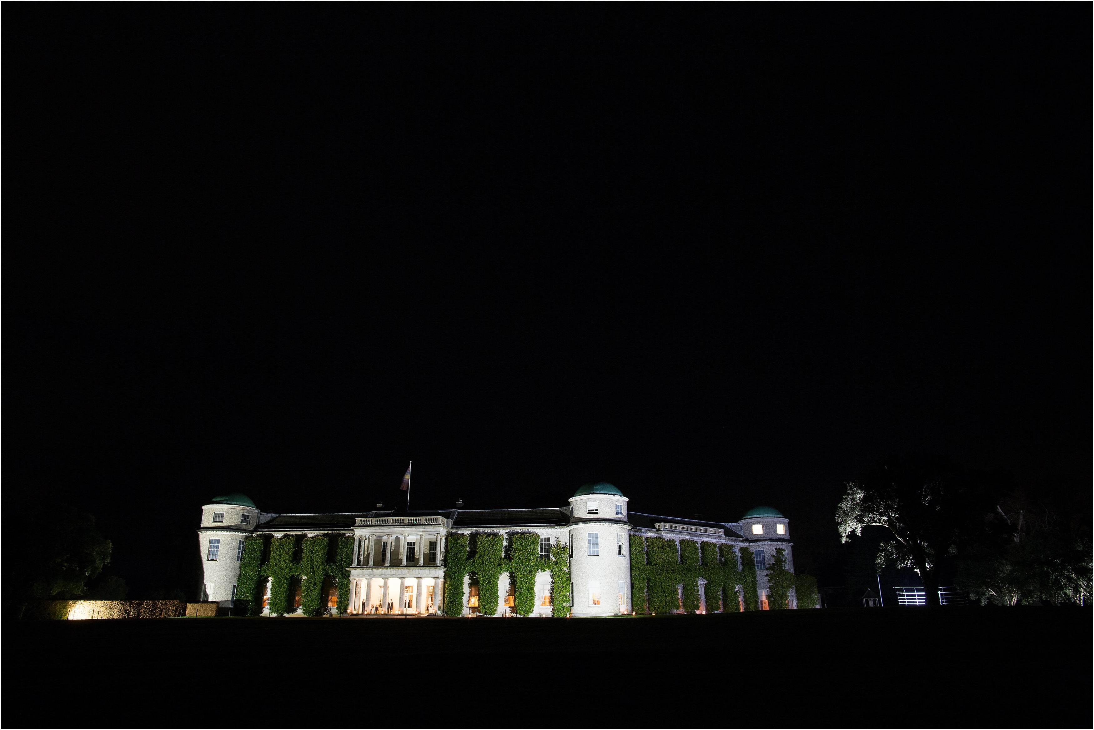 Goodwood House at night